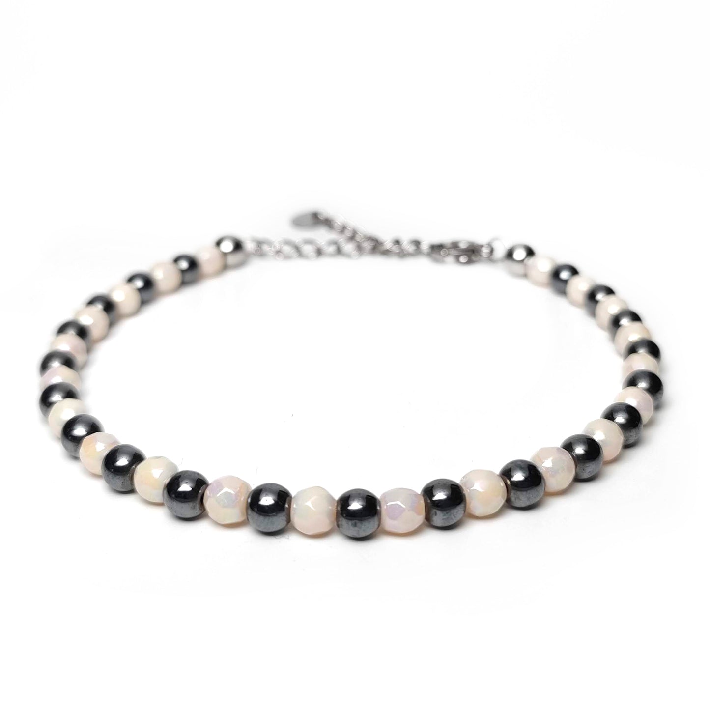 Bracciale Minimalista Avorio e Canna di Fucile