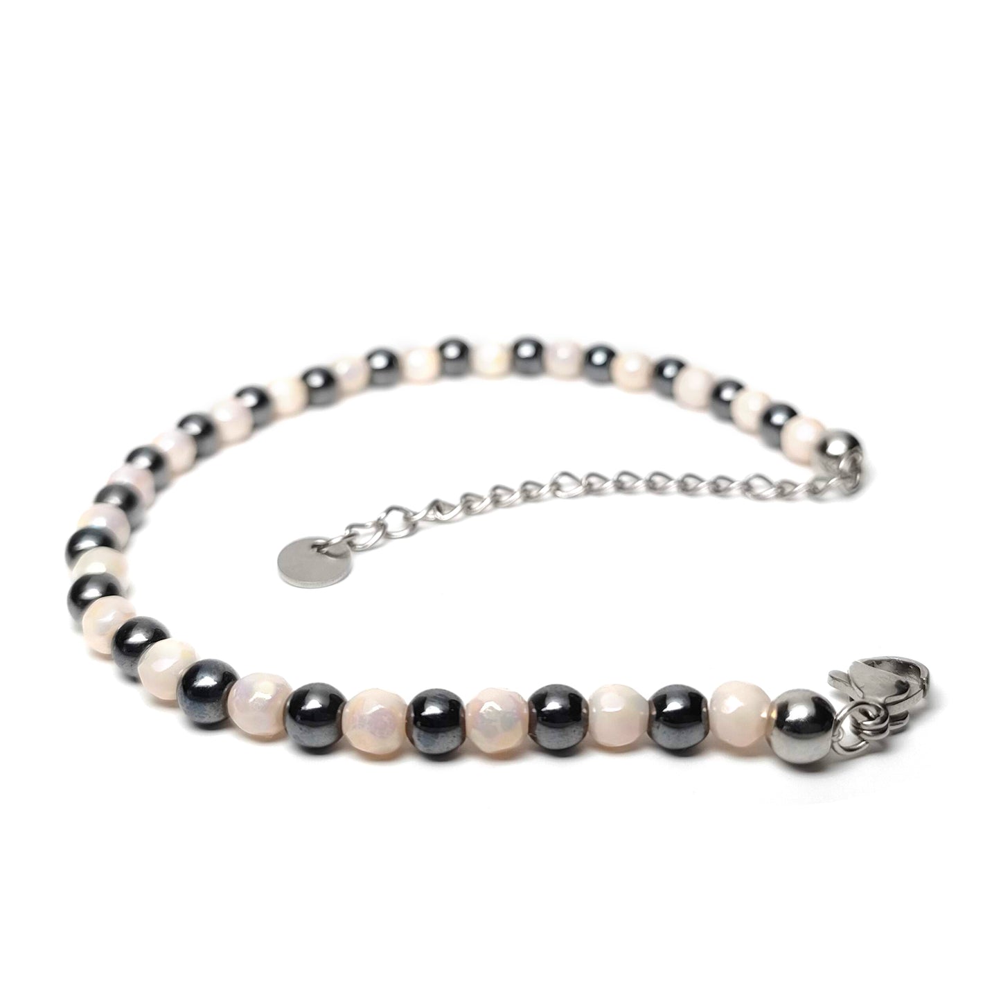 Bracciale Minimalista Avorio e Canna di Fucile